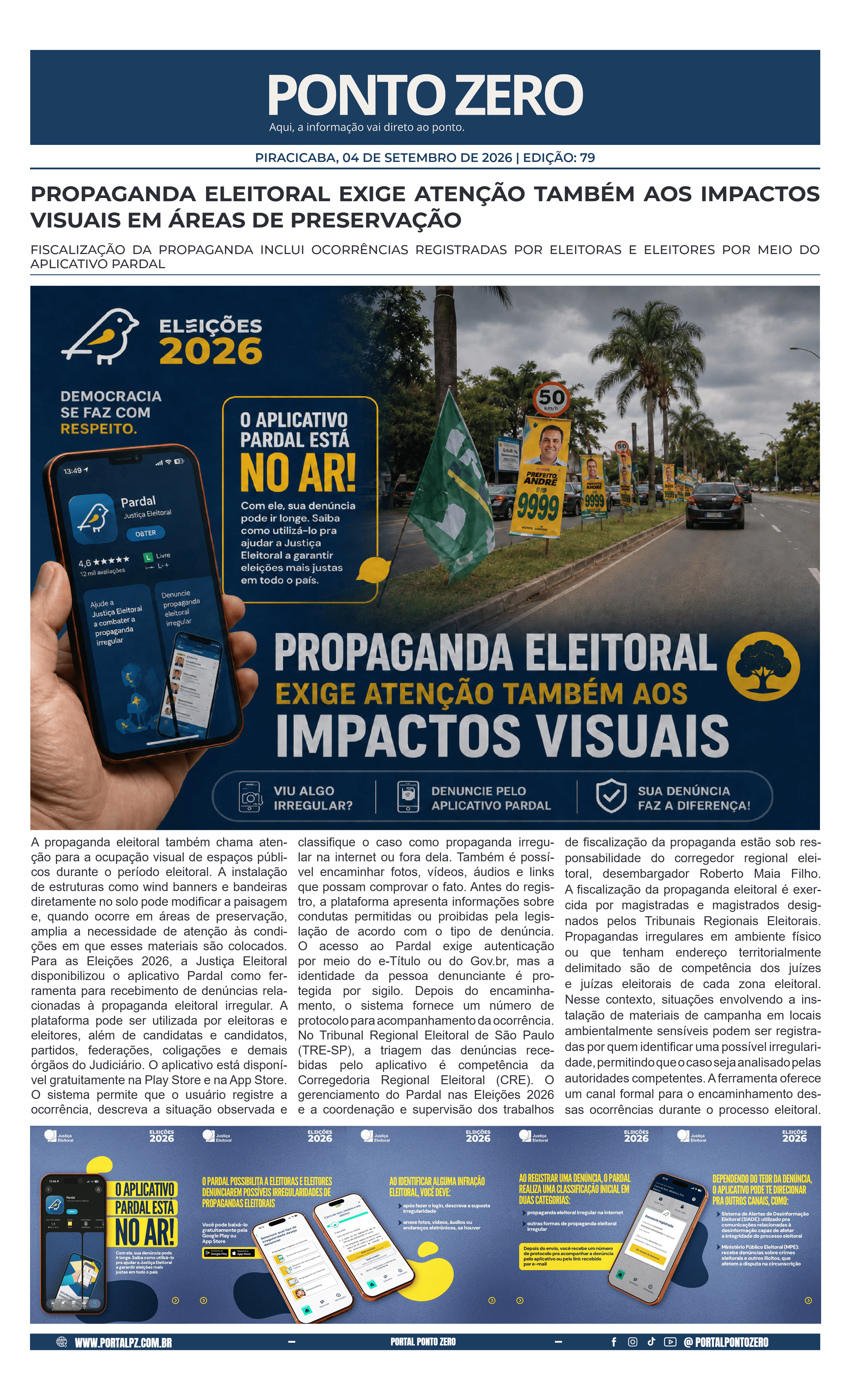 Capa de JornalPontoZero - Ed. 79 - 04-09-2026
