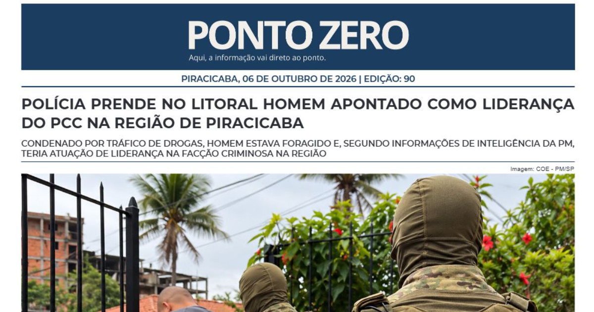 Capa de JornalPontoZero - Ed. 90 - 06-10-2026