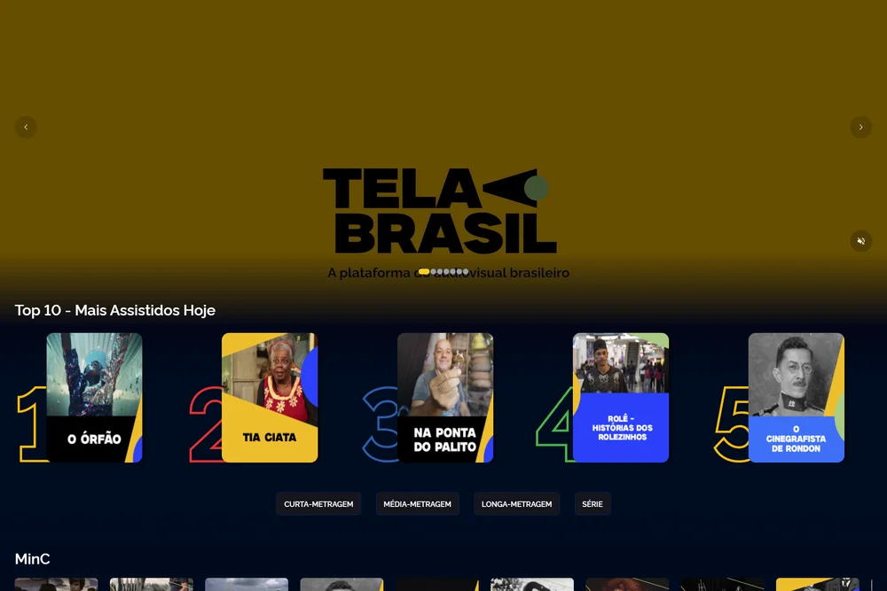 O governo federal lançou a plataforma Tela Brasil